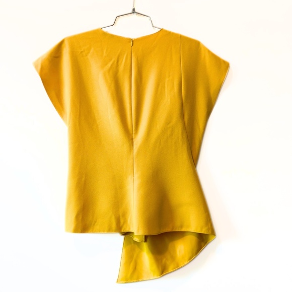 Zara Knot Front Top Yellow Size S - Picture 6 of 7